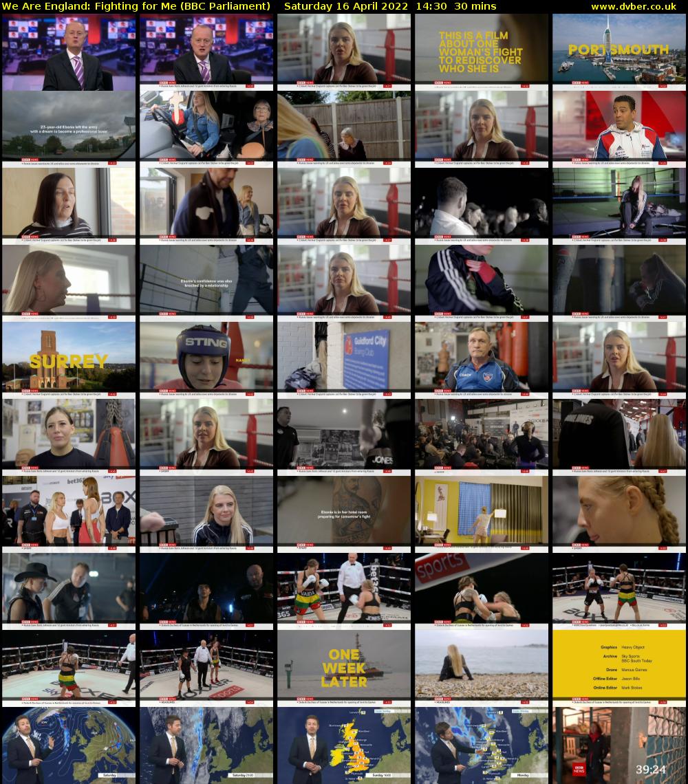 We Are England: Fighting for Me (BBC Parliament) Saturday 16 April 2022 14:30 - 15:00