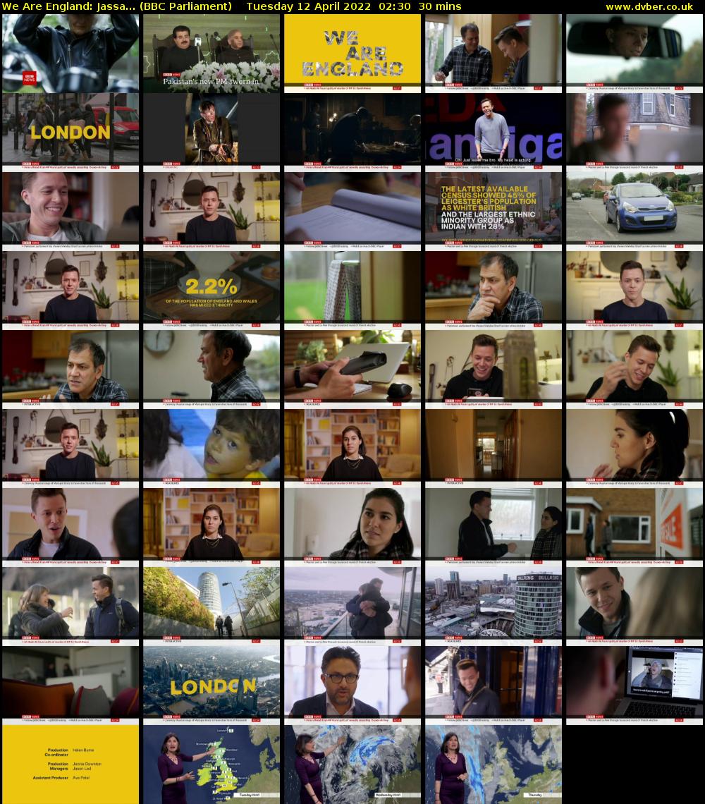 We Are England: Jassa... (BBC Parliament) Tuesday 12 April 2022 02:30 - 03:00
