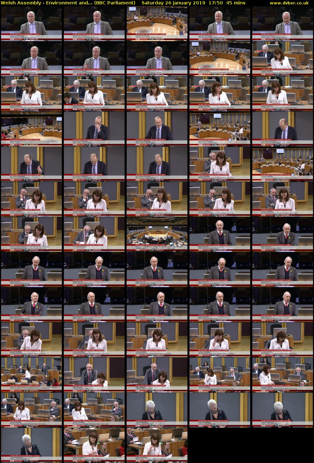 Welsh Assembly - Environment and... (BBC Parliament) Saturday 26 January 2019 17:50 - 18:35