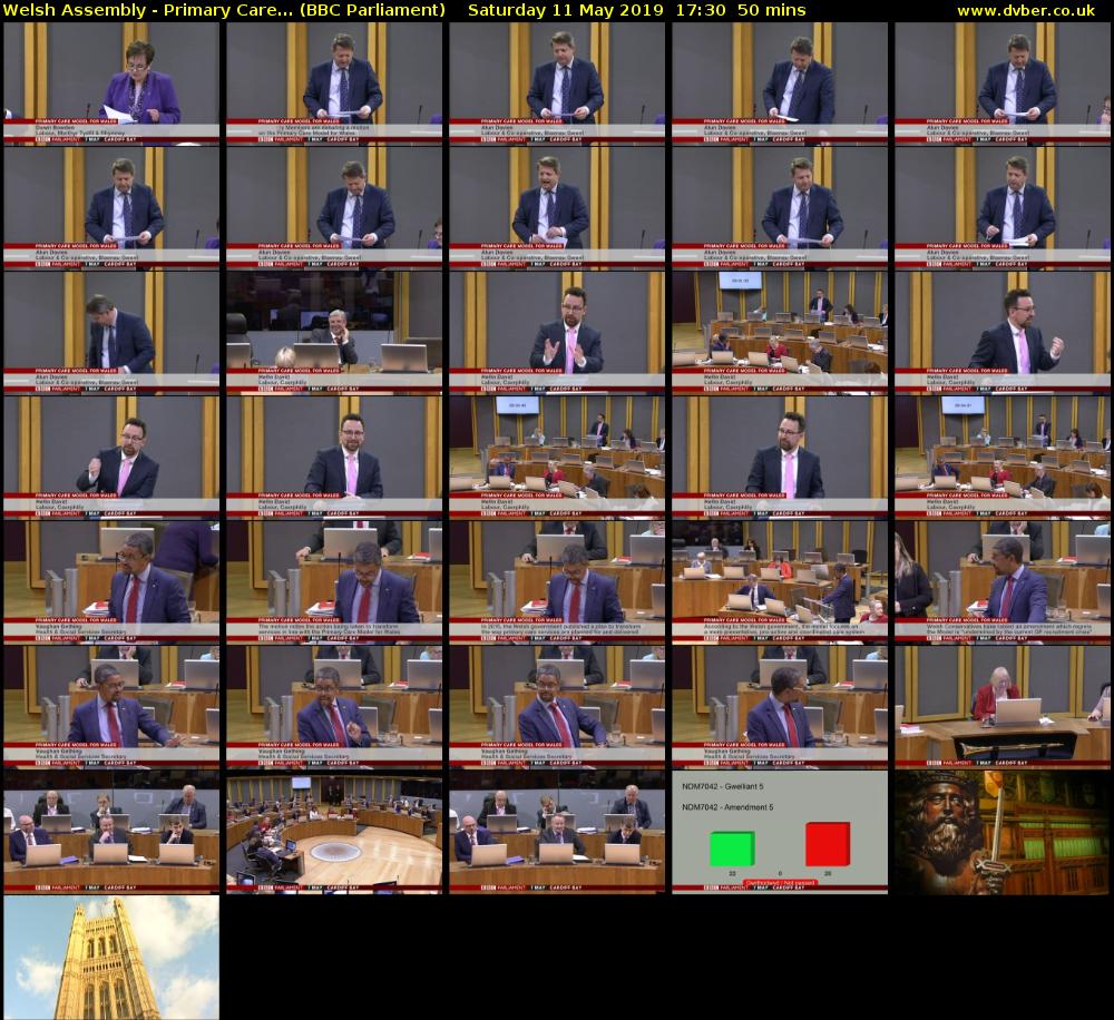 Welsh Assembly - Primary Care... (BBC Parliament) Saturday 11 May 2019 17:30 - 18:20