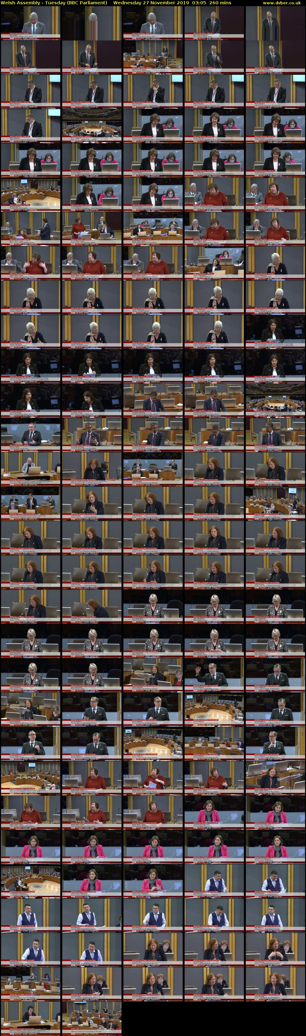 Welsh Assembly - Tuesday (BBC Parliament) Wednesday 27 November 2019 03:05 - 07:25