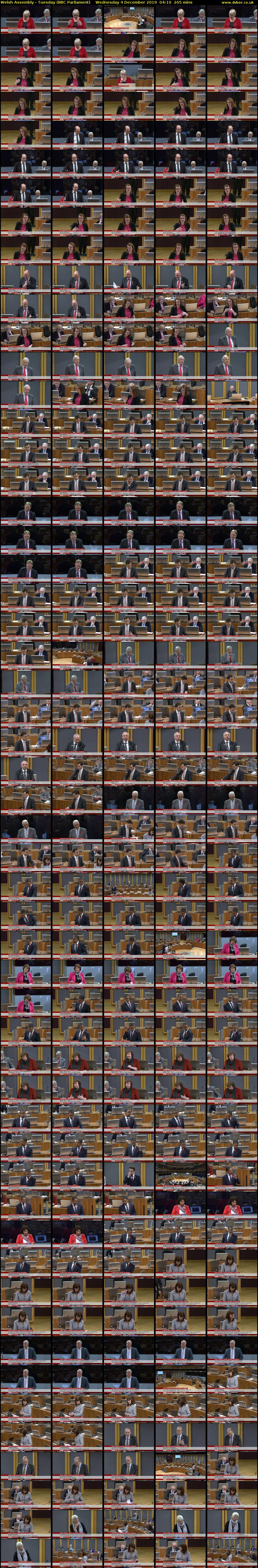 Welsh Assembly - Tuesday (BBC Parliament) Wednesday 4 December 2019 04:10 - 08:35