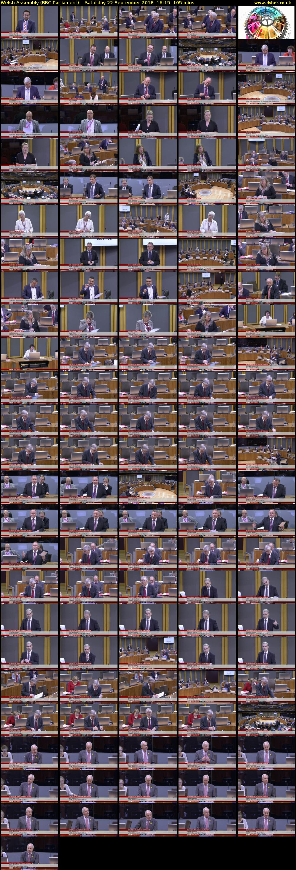 Welsh Assembly (BBC Parliament) Saturday 22 September 2018 16:15 - 18:00