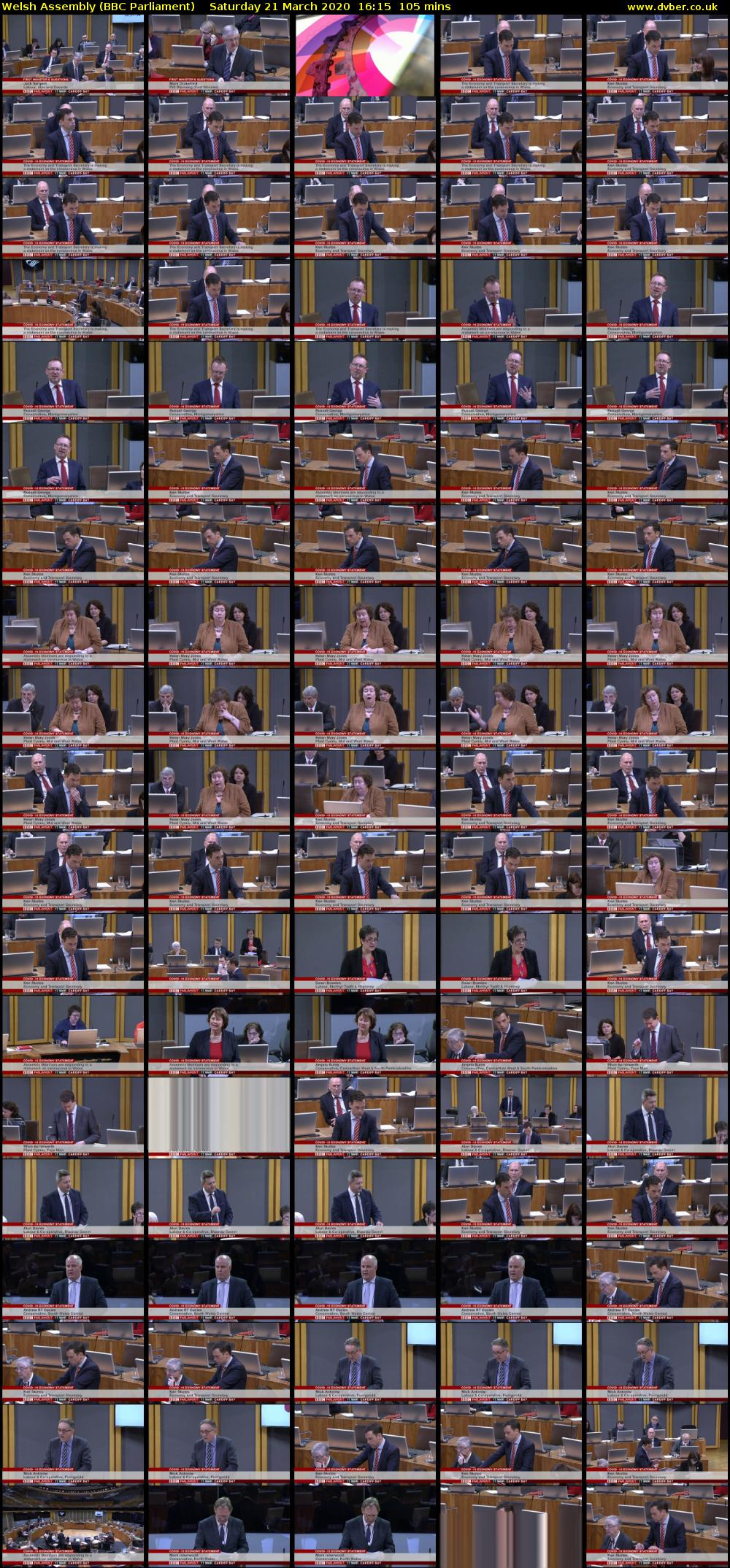 Welsh Assembly (BBC Parliament) Saturday 21 March 2020 16:15 - 18:00