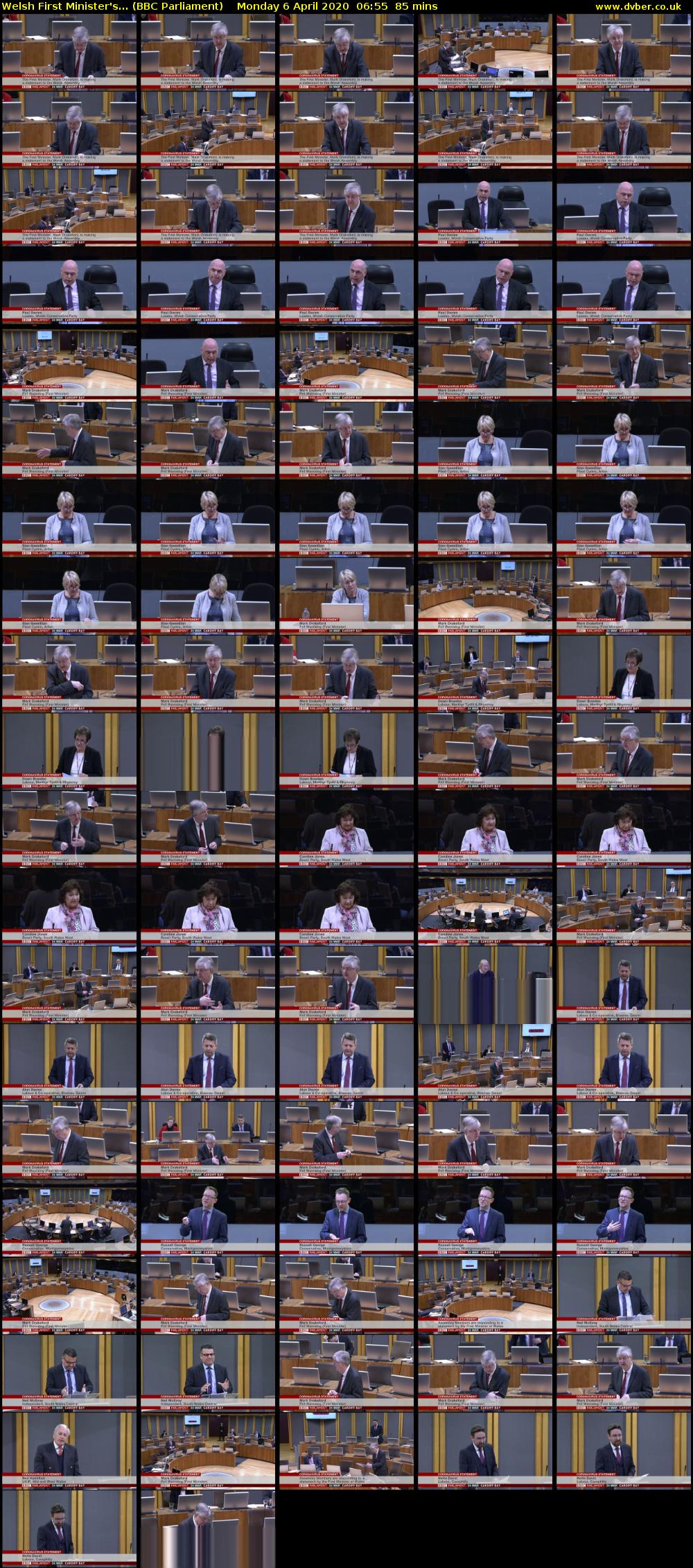 Welsh First Minister's... (BBC Parliament) Monday 6 April 2020 06:55 - 08:20