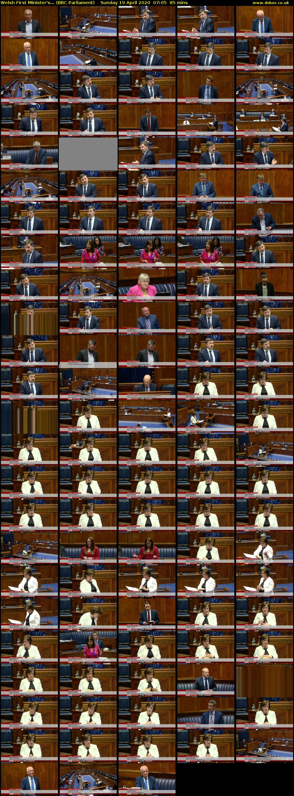 Welsh First Minister's... (BBC Parliament) Sunday 19 April 2020 07:05 - 08:30