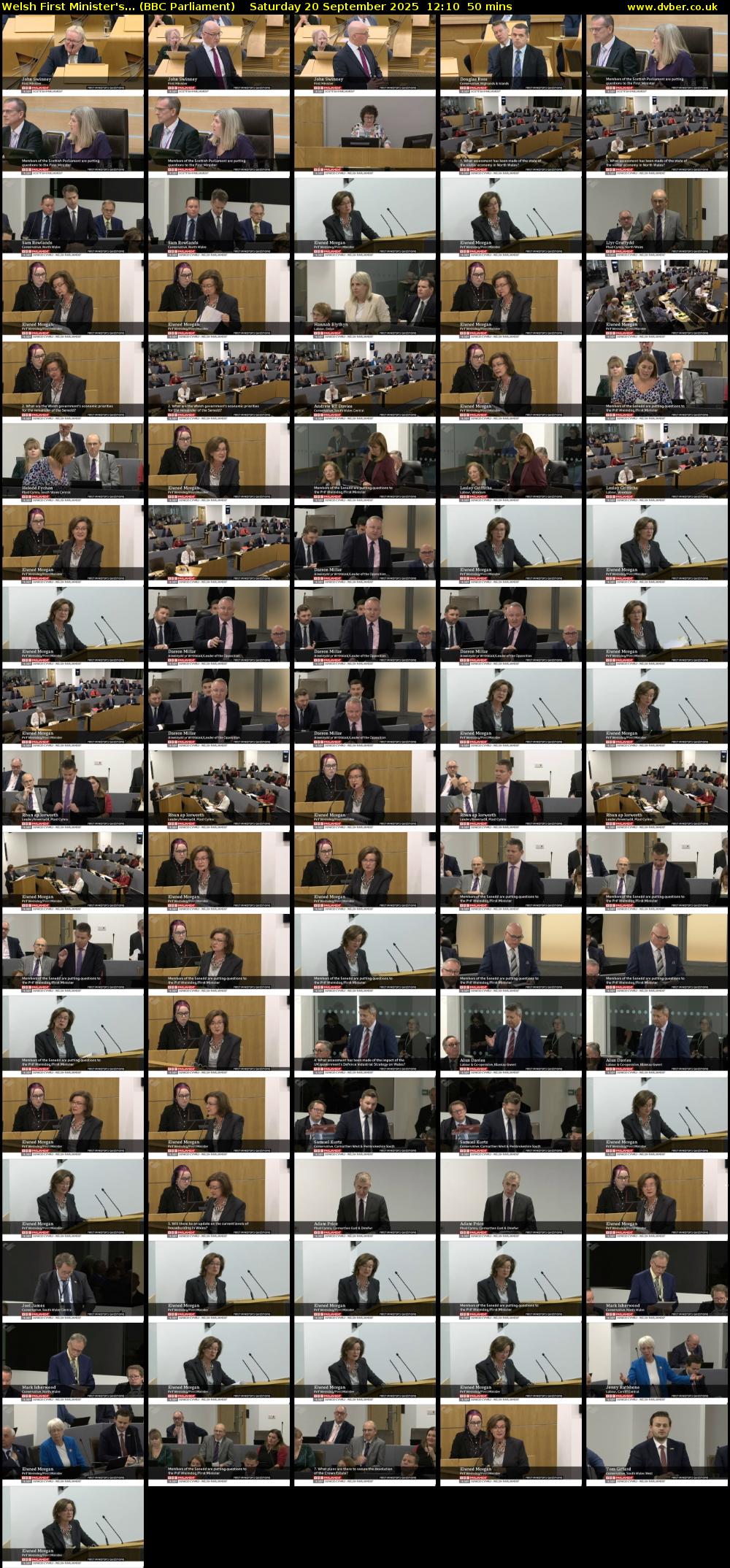 Welsh First Minister's... (BBC Parliament) Saturday 20 September 2025 12:10 - 13:00