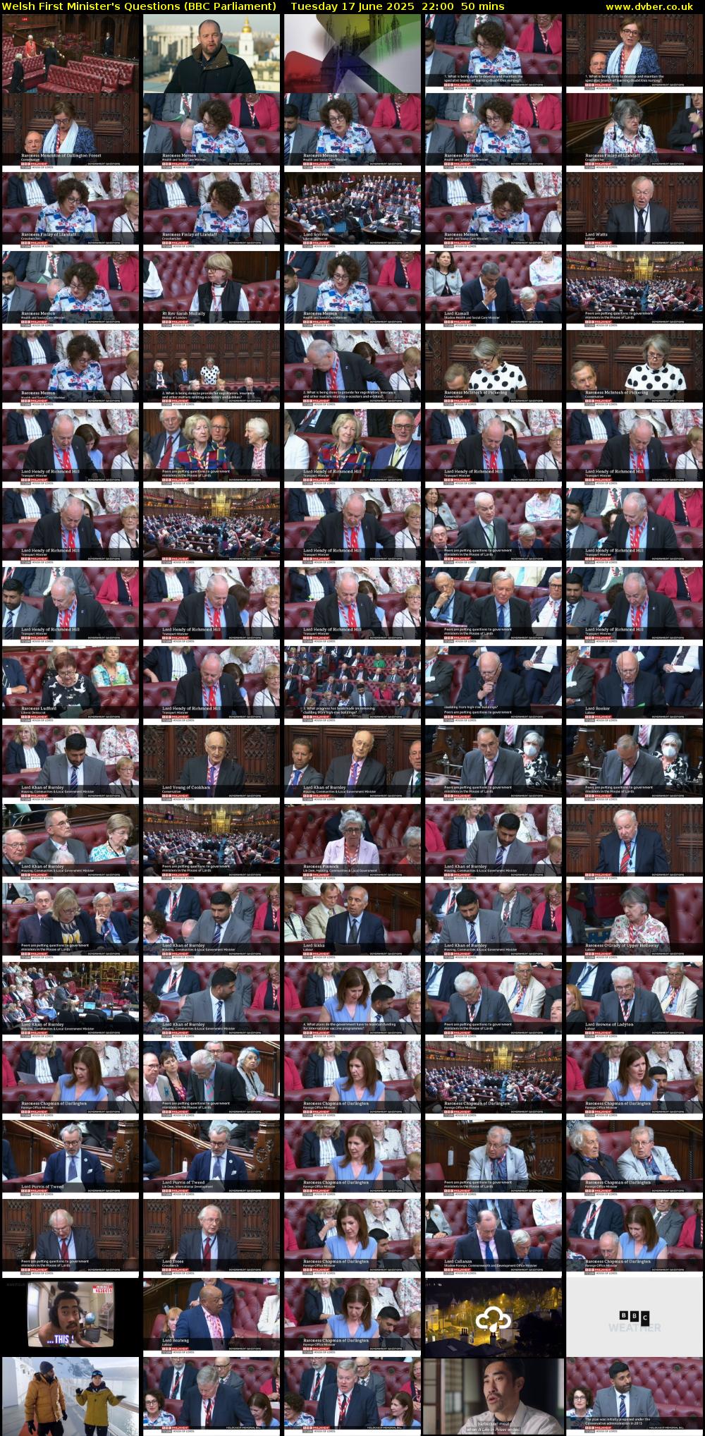 Welsh First Minister's Questions (BBC Parliament) Tuesday 17 June 2025 22:00 - 22:50