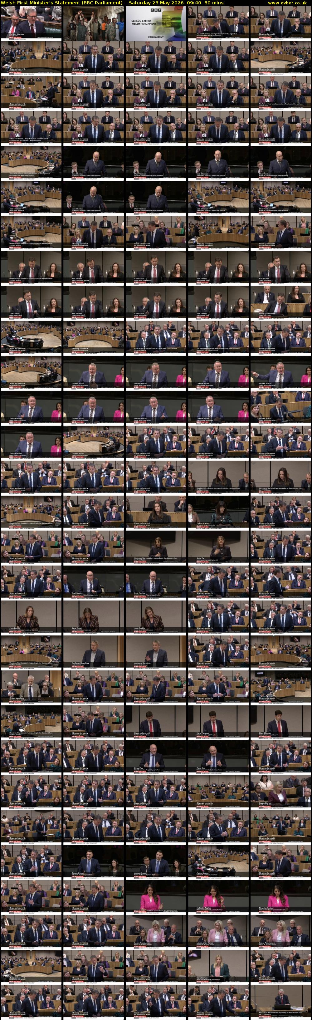 Welsh First Minister's Statement (BBC Parliament) Saturday 23 May 2026 09:40 - 11:00