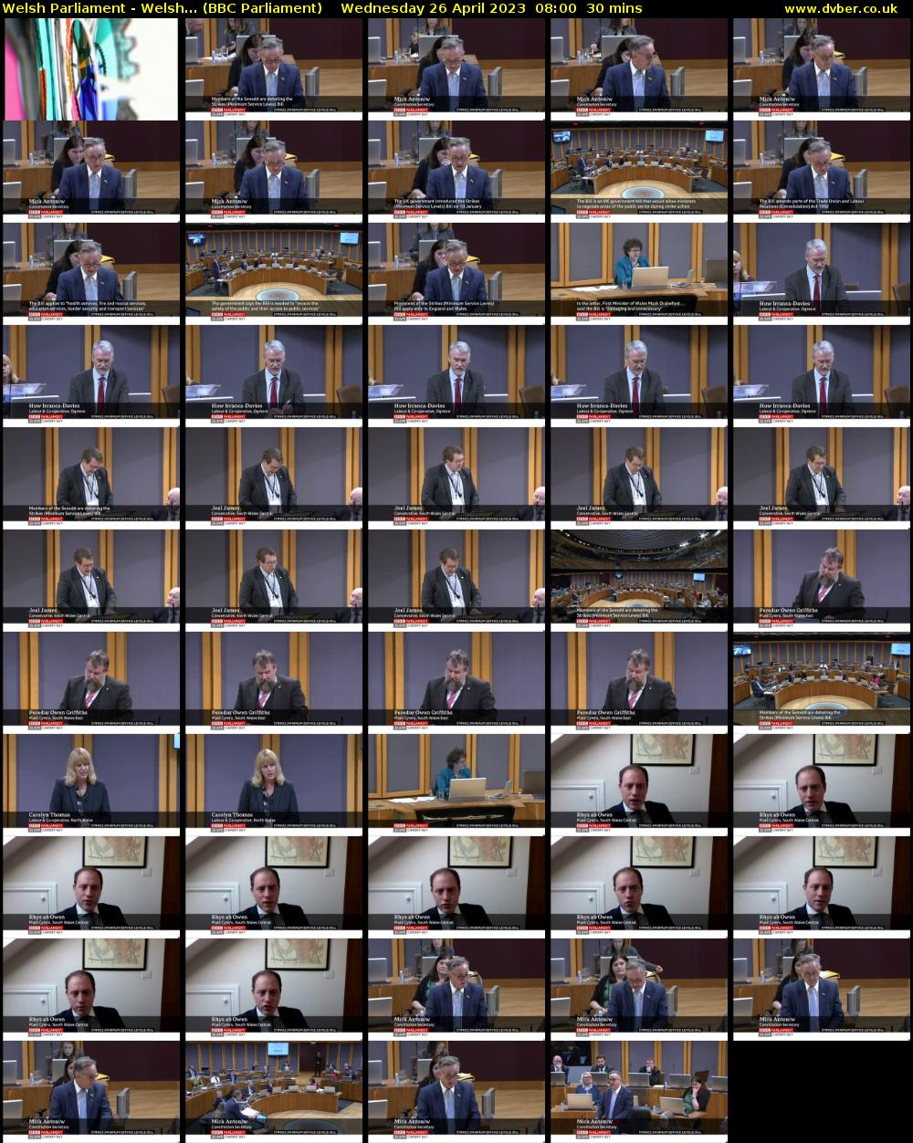 Welsh Parliament - Welsh... (BBC Parliament) Wednesday 26 April 2023 08:00 - 08:30
