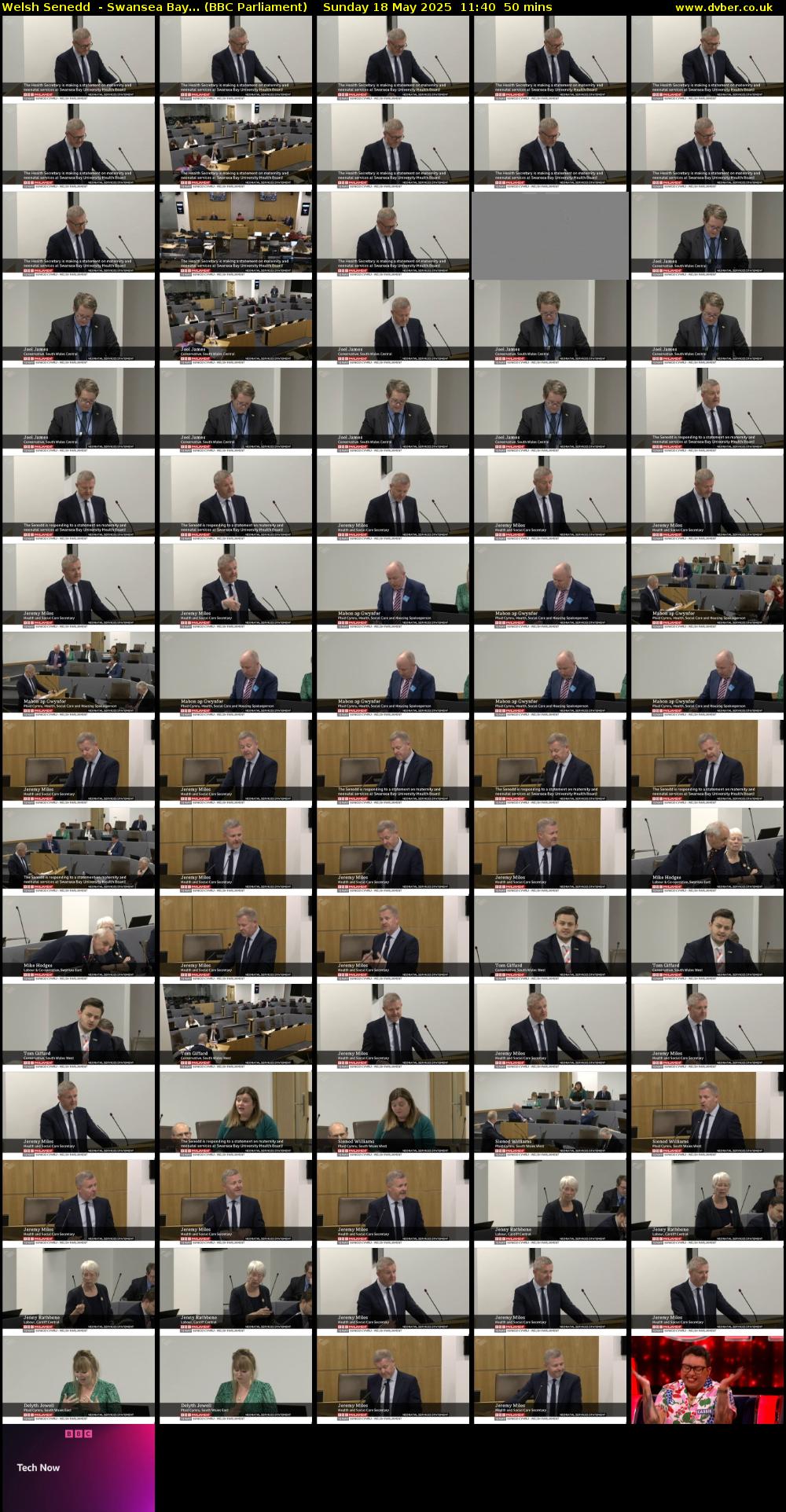 Welsh Senedd  - Swansea Bay... (BBC Parliament) Sunday 18 May 2025 11:40 - 12:30