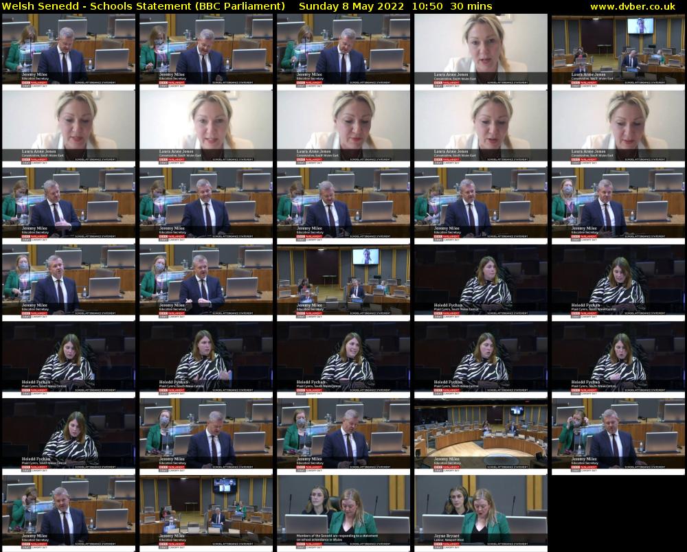 Welsh Senedd - Schools Statement (BBC Parliament) Sunday 8 May 2022 10:50 - 11:20