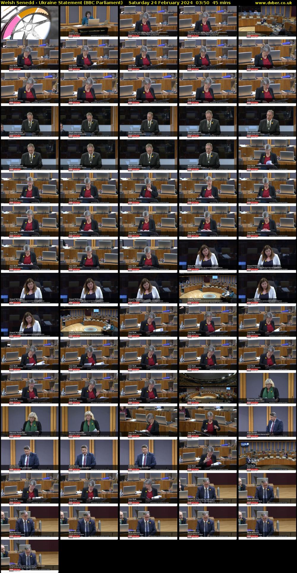 Welsh Senedd - Ukraine Statement (BBC Parliament) Saturday 24 February 2024 03:50 - 04:35