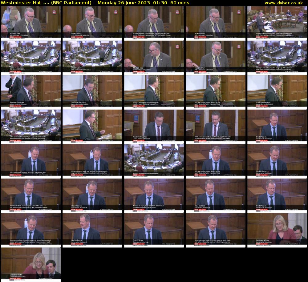 Westminster Hall -... (BBC Parliament) Monday 26 June 2023 01:30 - 02:30