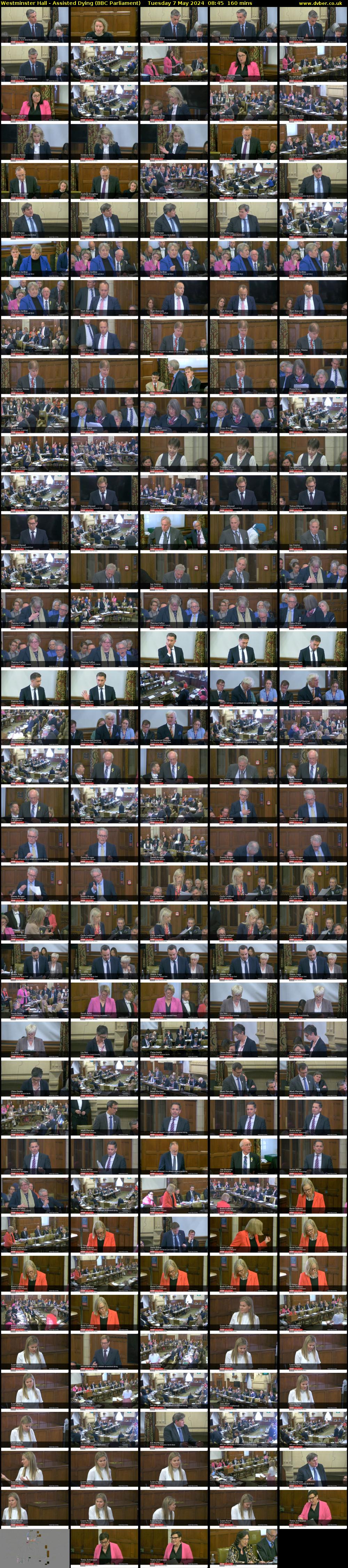 Westminster Hall - Assisted Dying (BBC Parliament) Tuesday 7 May 2024 08:45 - 11:25