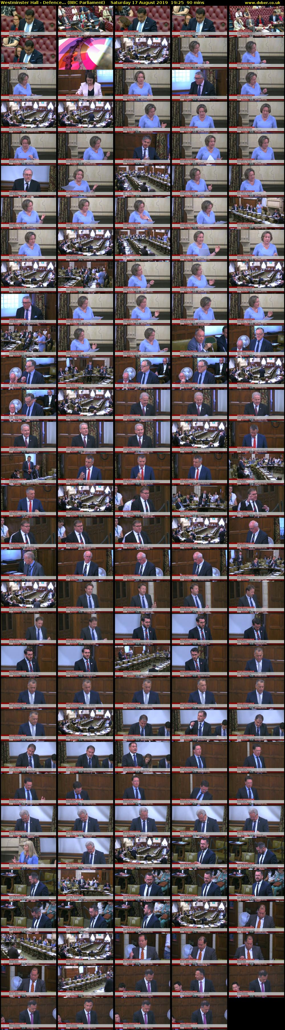 Westminster Hall - Defence... (BBC Parliament) Saturday 17 August 2019 19:25 - 20:55