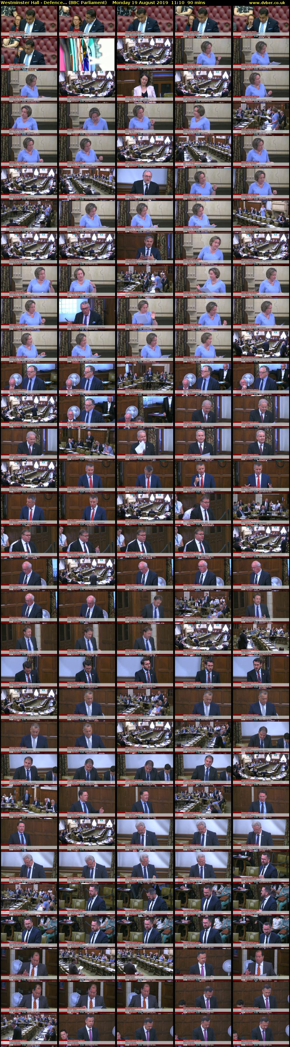 Westminster Hall - Defence... (BBC Parliament) Monday 19 August 2019 11:10 - 12:40