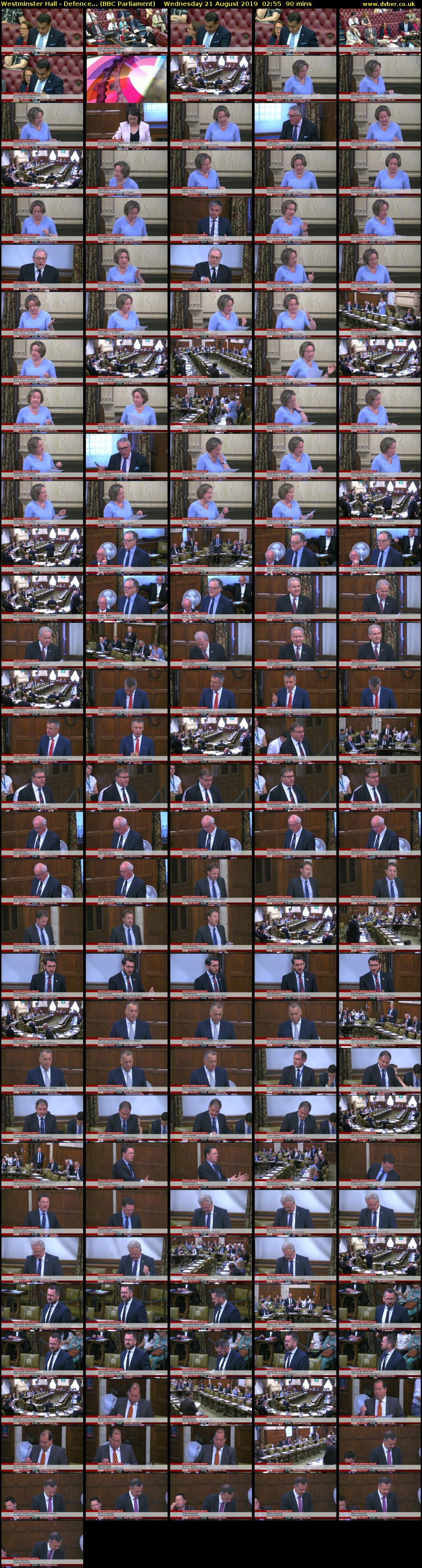Westminster Hall - Defence... (BBC Parliament) Wednesday 21 August 2019 02:55 - 04:25