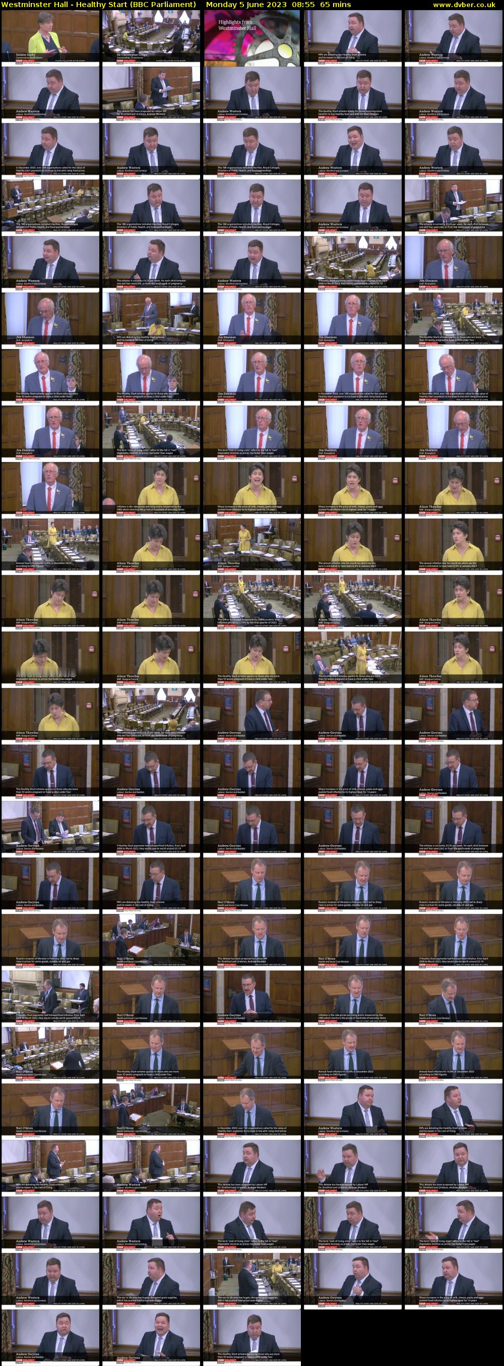 Westminster Hall - Healthy Start (BBC Parliament) Monday 5 June 2023 08:55 - 10:00