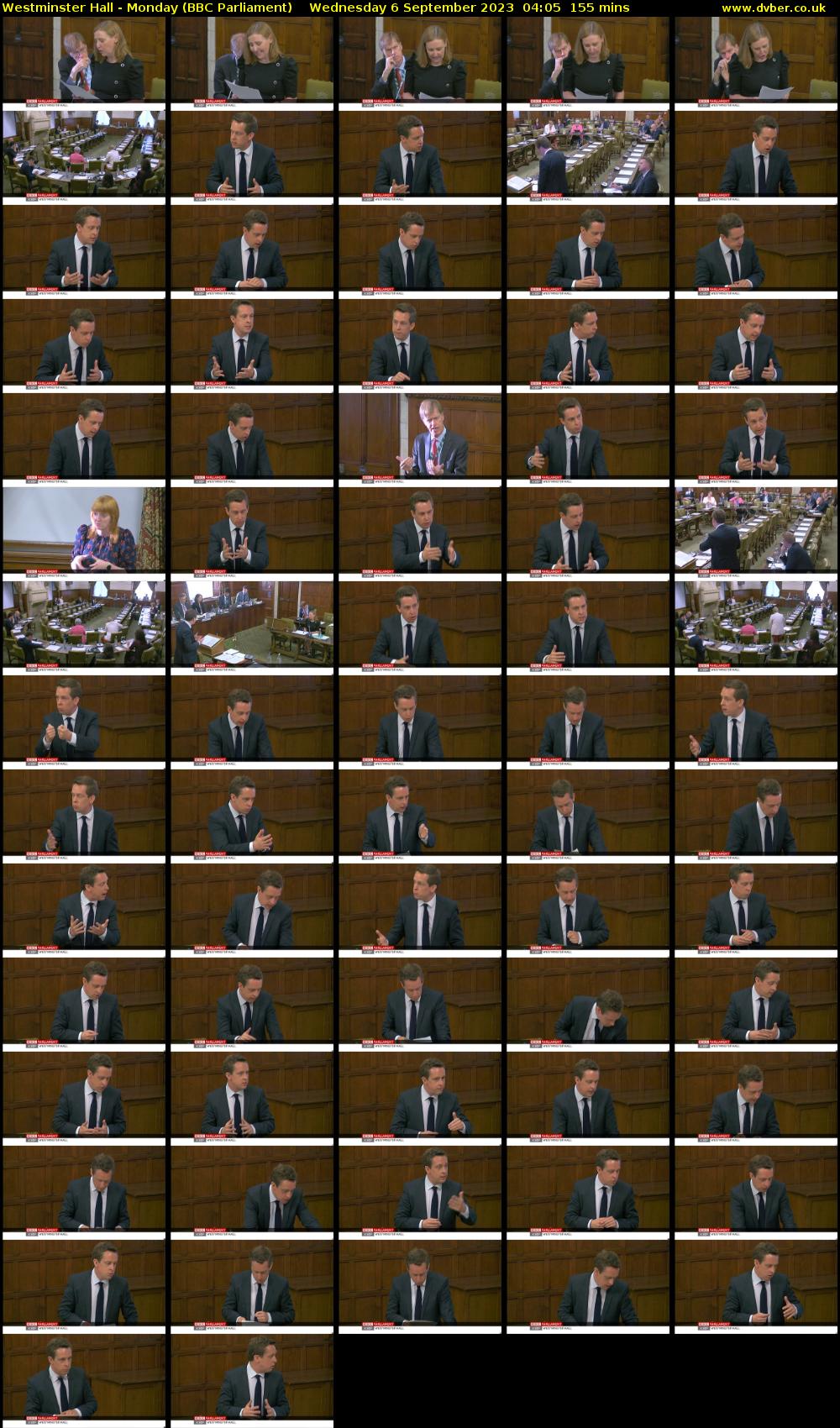 Westminster Hall - Monday (BBC Parliament) Wednesday 6 September 2023 04:05 - 06:40