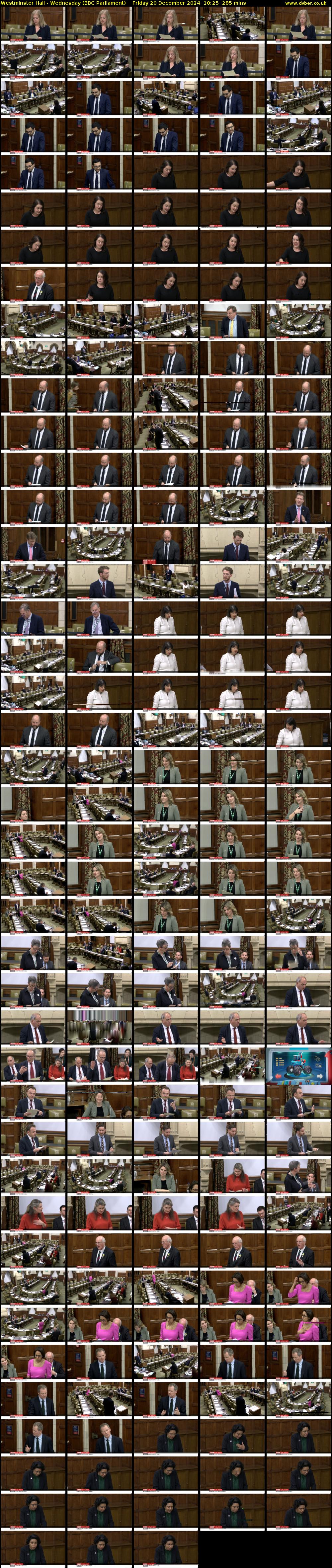 Westminster Hall - Wednesday (BBC Parliament) Friday 20 December 2024 10:25 - 15:10