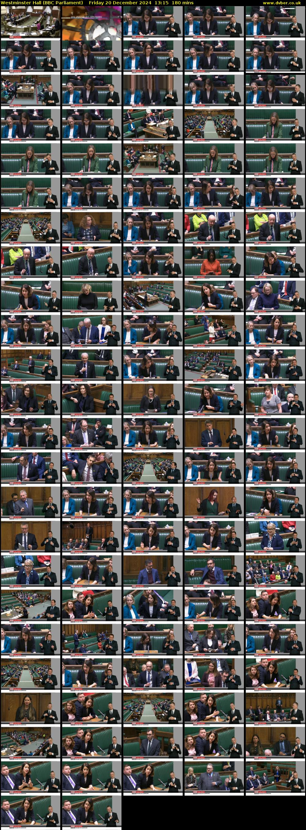 Westminster Hall (BBC Parliament) Friday 20 December 2024 13:15 - 16:15
