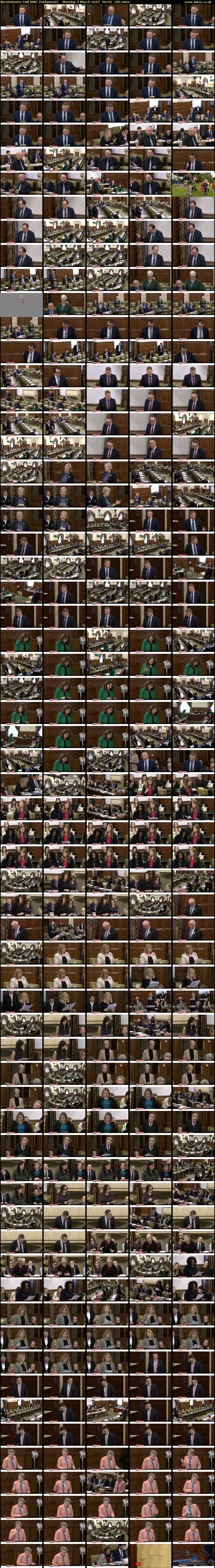 Westminster Hall (BBC Parliament) Monday 3 March 2025 06:00 - 09:00
