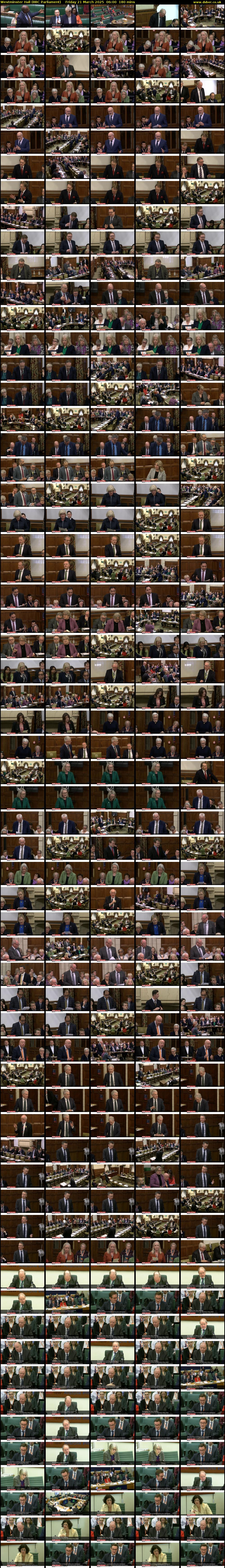 Westminster Hall (BBC Parliament) Friday 21 March 2025 06:00 - 09:00