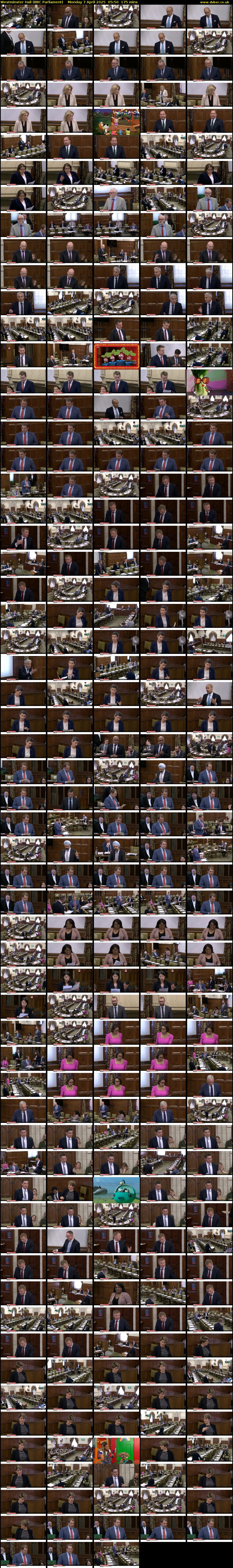 Westminster Hall (BBC Parliament) Monday 7 April 2025 05:50 - 08:45