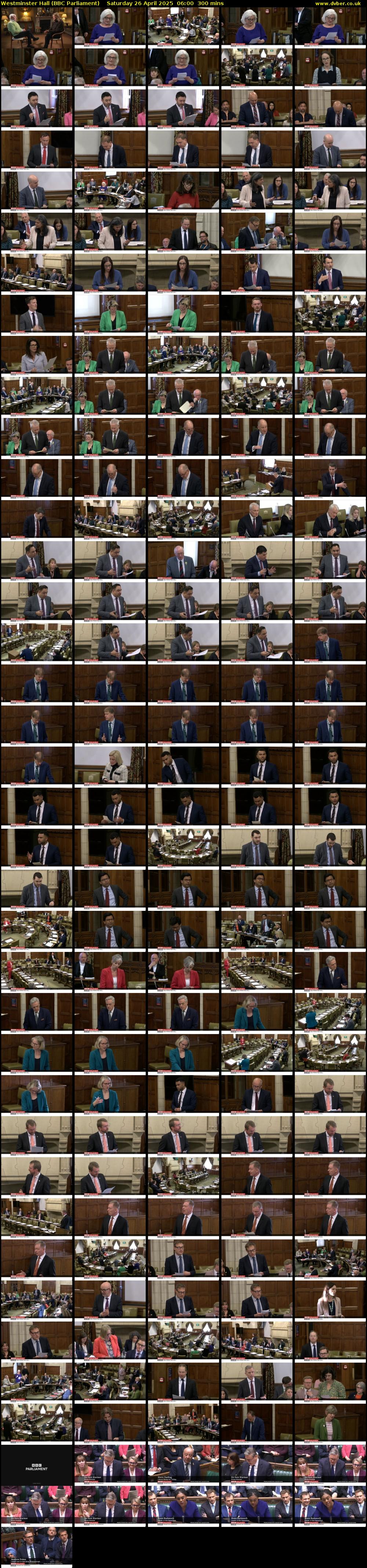 Westminster Hall (BBC Parliament) Saturday 26 April 2025 06:00 - 11:00