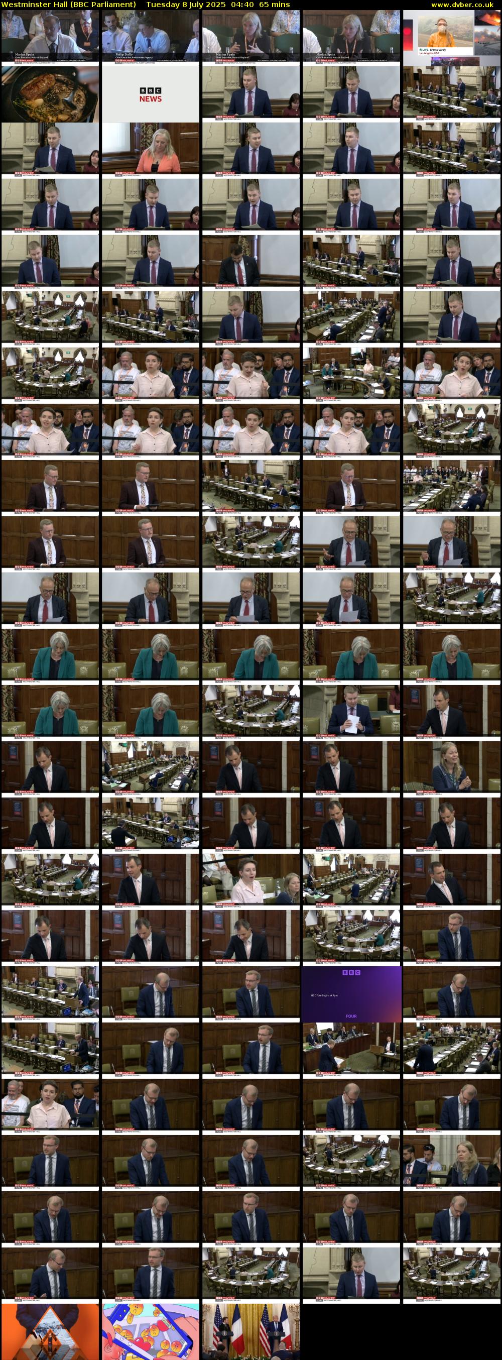 Westminster Hall (BBC Parliament) Tuesday 8 July 2025 04:40 - 05:45
