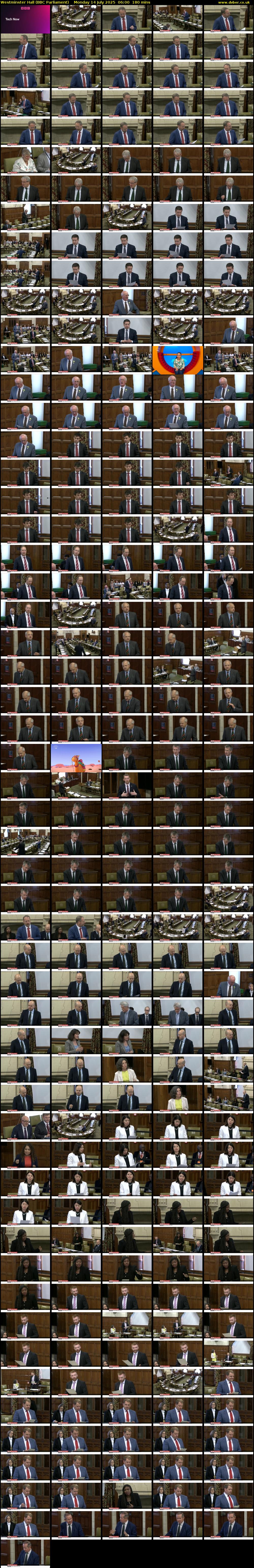 Westminster Hall (BBC Parliament) Monday 14 July 2025 06:00 - 09:00