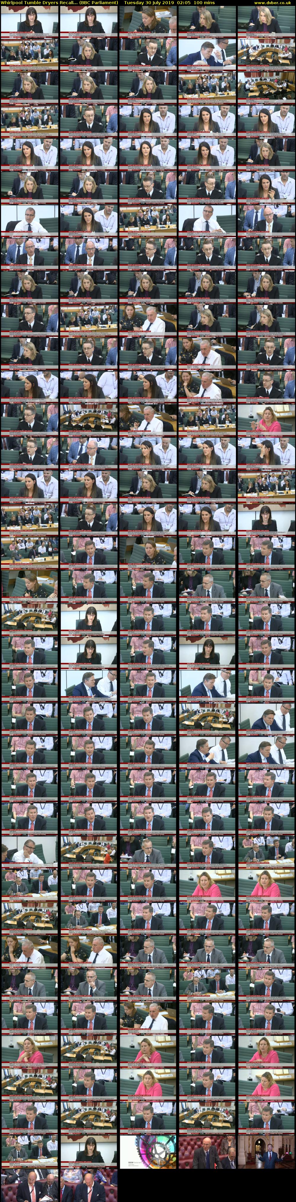 Whirlpool Tumble Dryers Recall... (BBC Parliament) Tuesday 30 July 2019 02:05 - 03:45