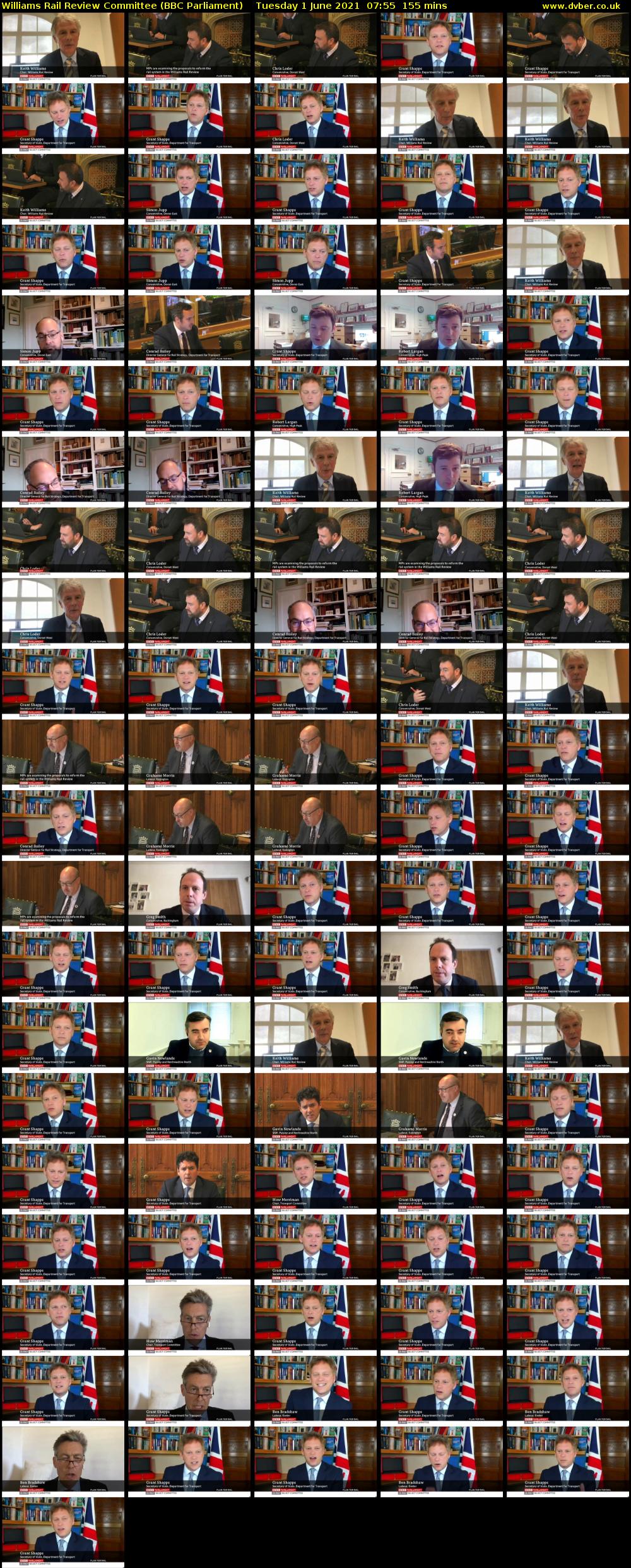Williams Rail Review Committee (BBC Parliament) Tuesday 1 June 2021 07:55 - 10:30