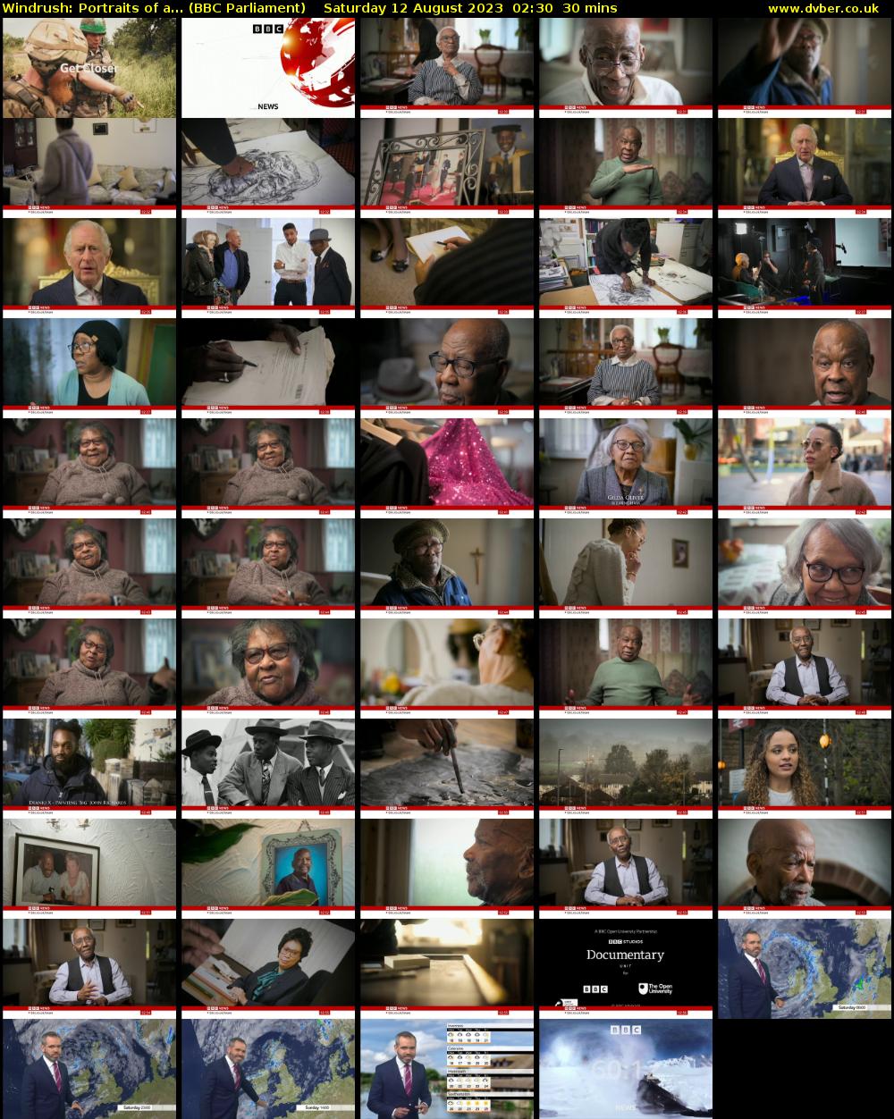 Windrush: Portraits of a... (BBC Parliament) Saturday 12 August 2023 02:30 - 03:00