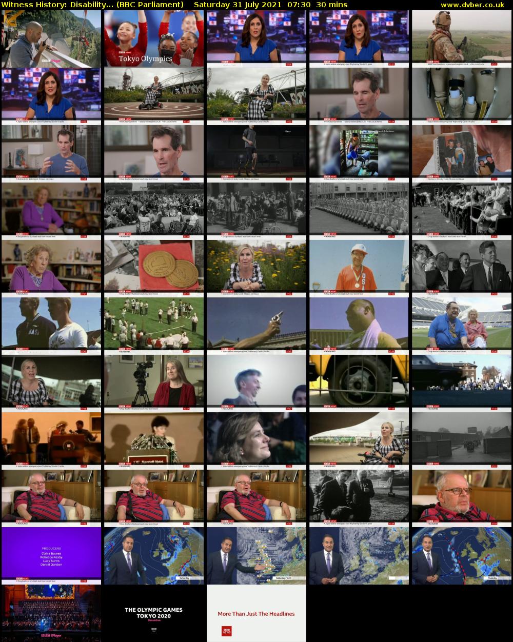 Witness History: Disability... (BBC Parliament) Saturday 31 July 2021 07:30 - 08:00