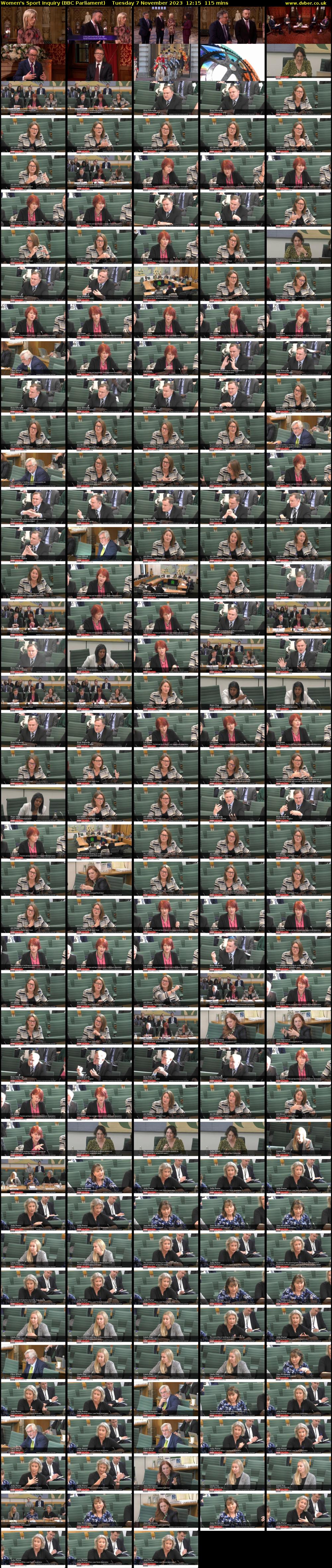 Women's Sport Inquiry (BBC Parliament) Tuesday 7 November 2023 12:15 - 14:10