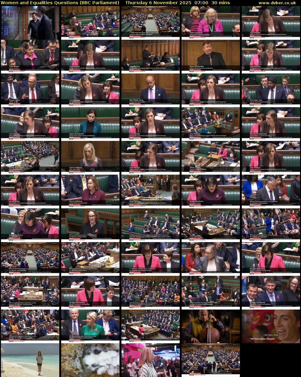 Women and Equalities Questions (BBC Parliament) Thursday 6 November 2025 07:00 - 07:30