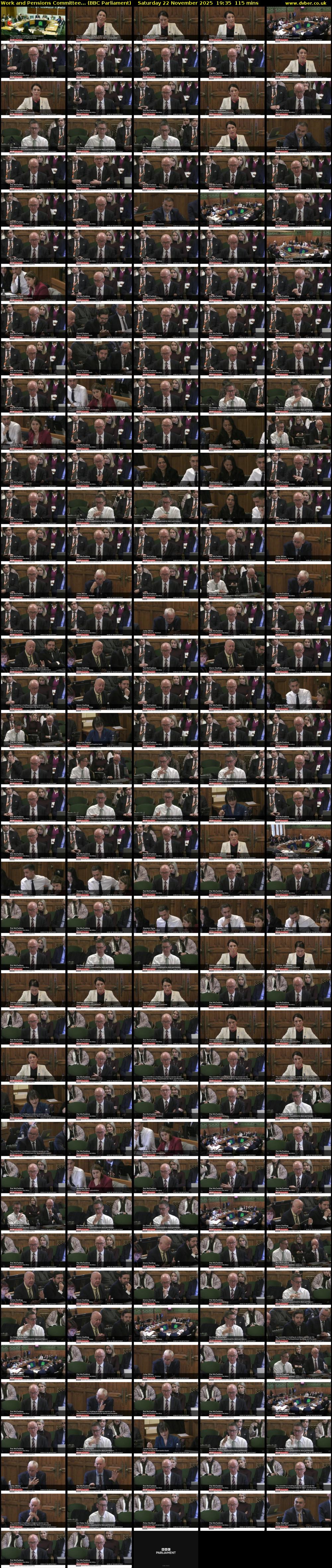 Work and Pensions Committee... (BBC Parliament) Saturday 22 November 2025 19:35 - 21:30