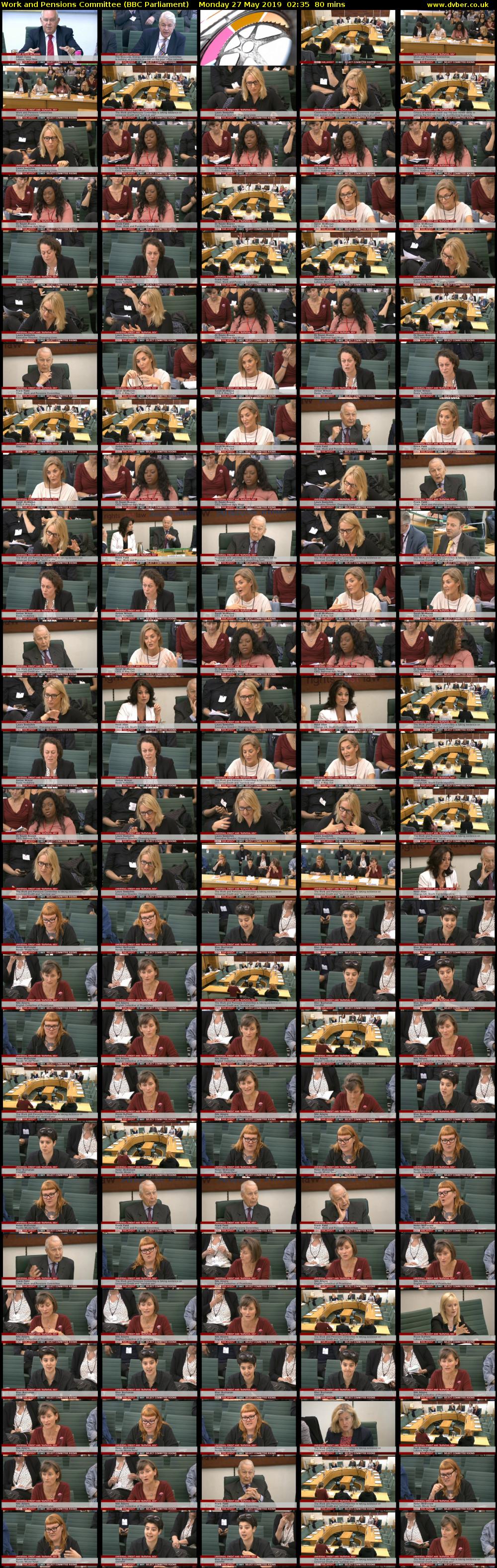 Work and Pensions Committee (BBC Parliament) Monday 27 May 2019 02:35 - 03:55