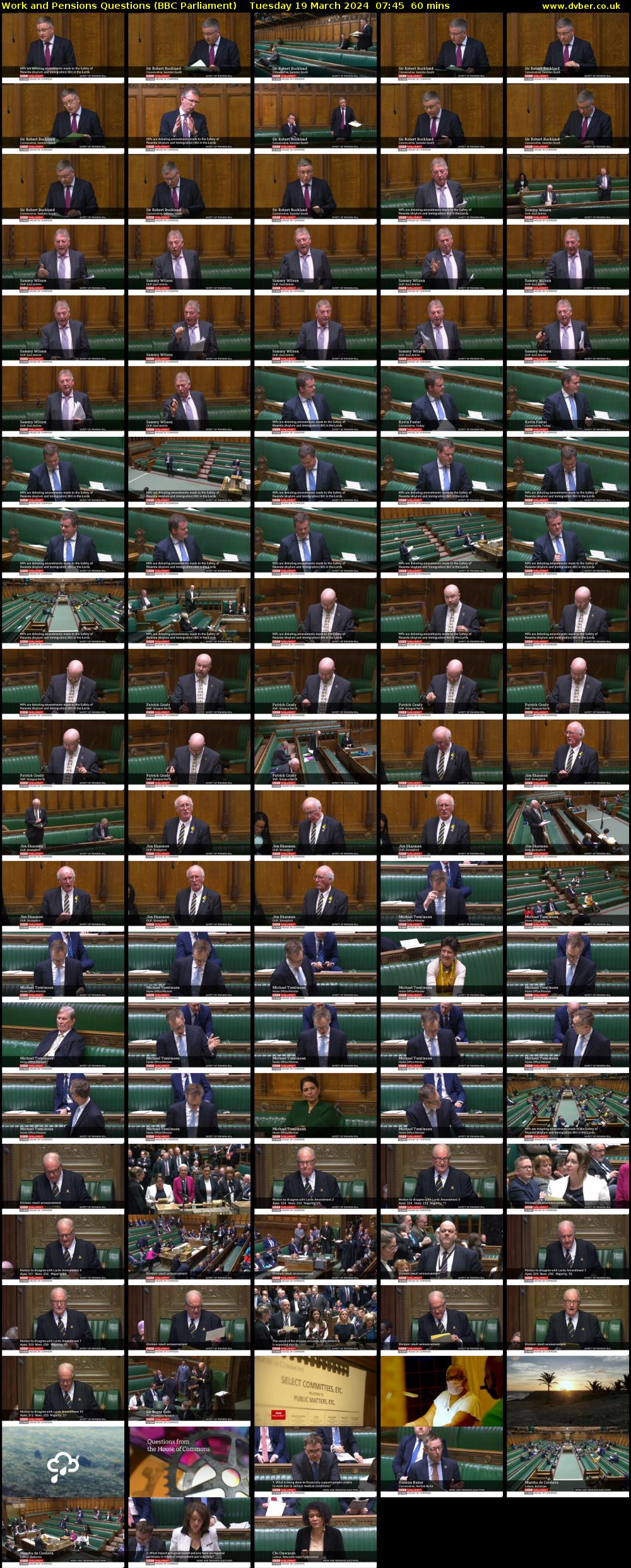 Work and Pensions Questions (BBC Parliament) Tuesday 19 March 2024 07:45 - 08:45