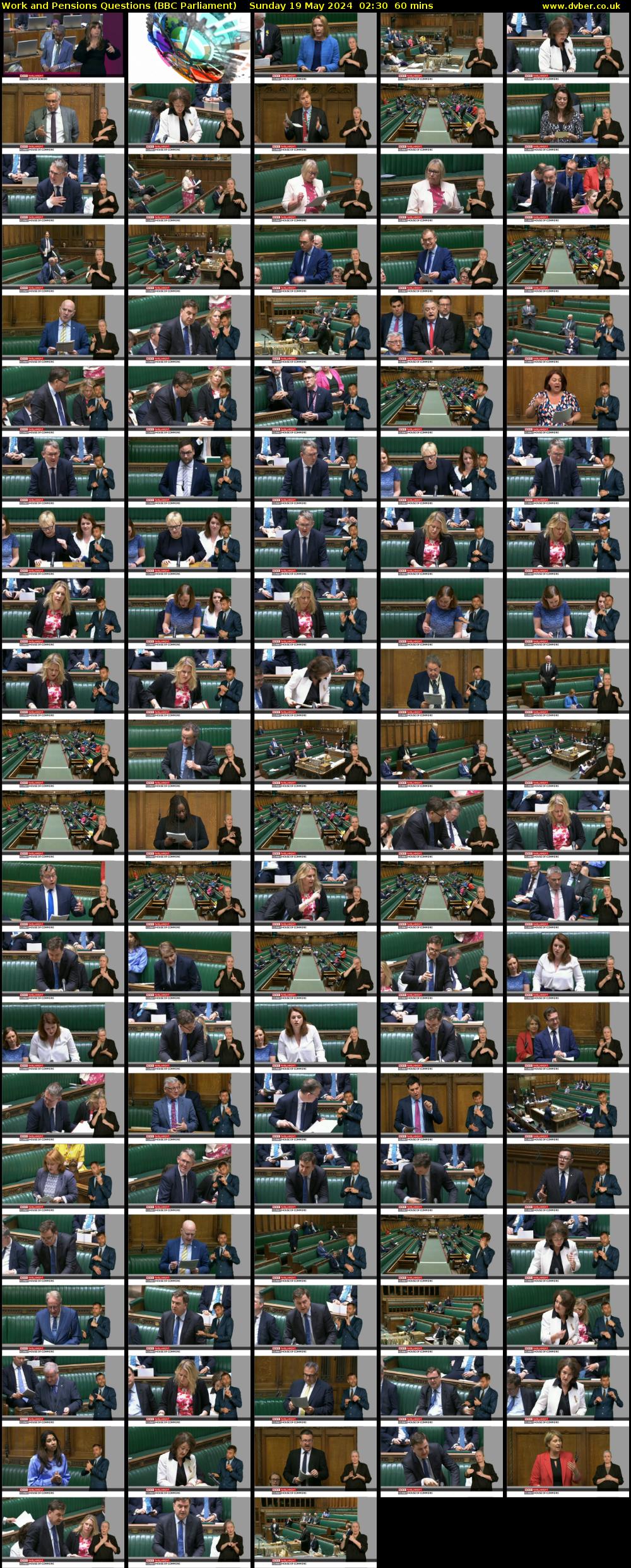 Work and Pensions Questions (BBC Parliament) Sunday 19 May 2024 02:30 - 03:30