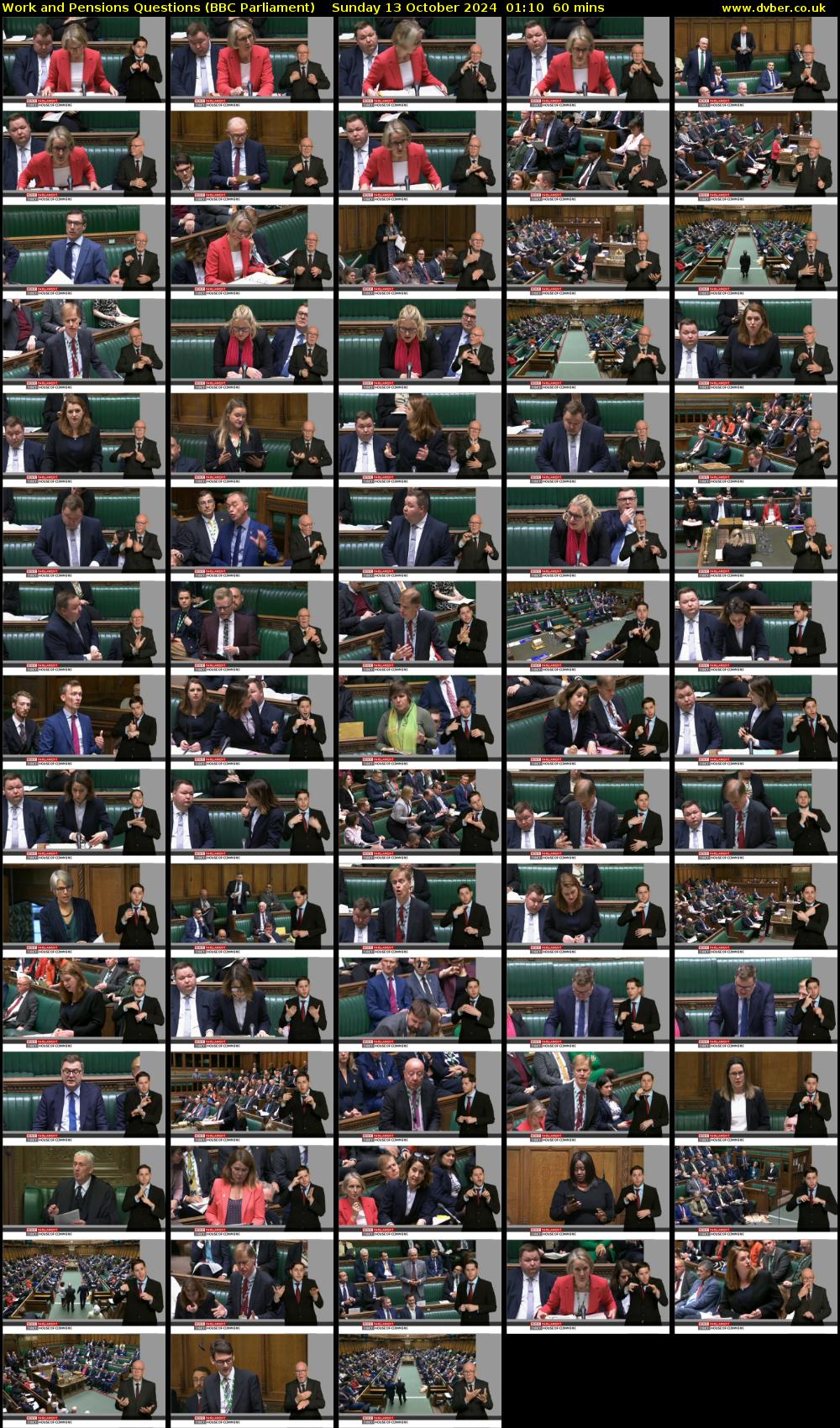 Work and Pensions Questions (BBC Parliament) Sunday 13 October 2024 01:10 - 02:10