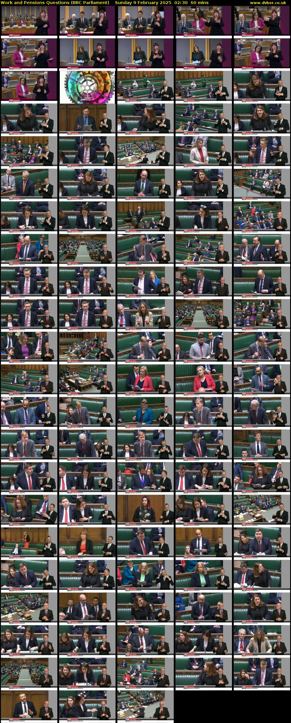 Work and Pensions Questions (BBC Parliament) Sunday 9 February 2025 02:30 - 03:30