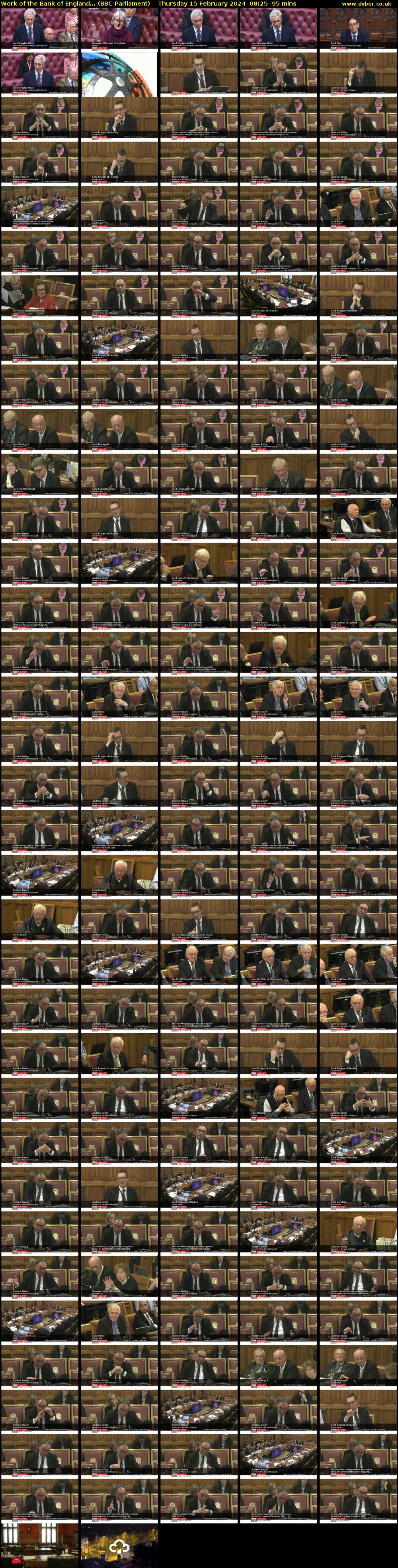 Work of the Bank of England... (BBC Parliament) Thursday 15 February 2024 08:25 - 10:00