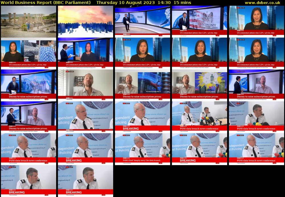 World Business Report (BBC Parliament) Thursday 10 August 2023 14:30 - 14:45