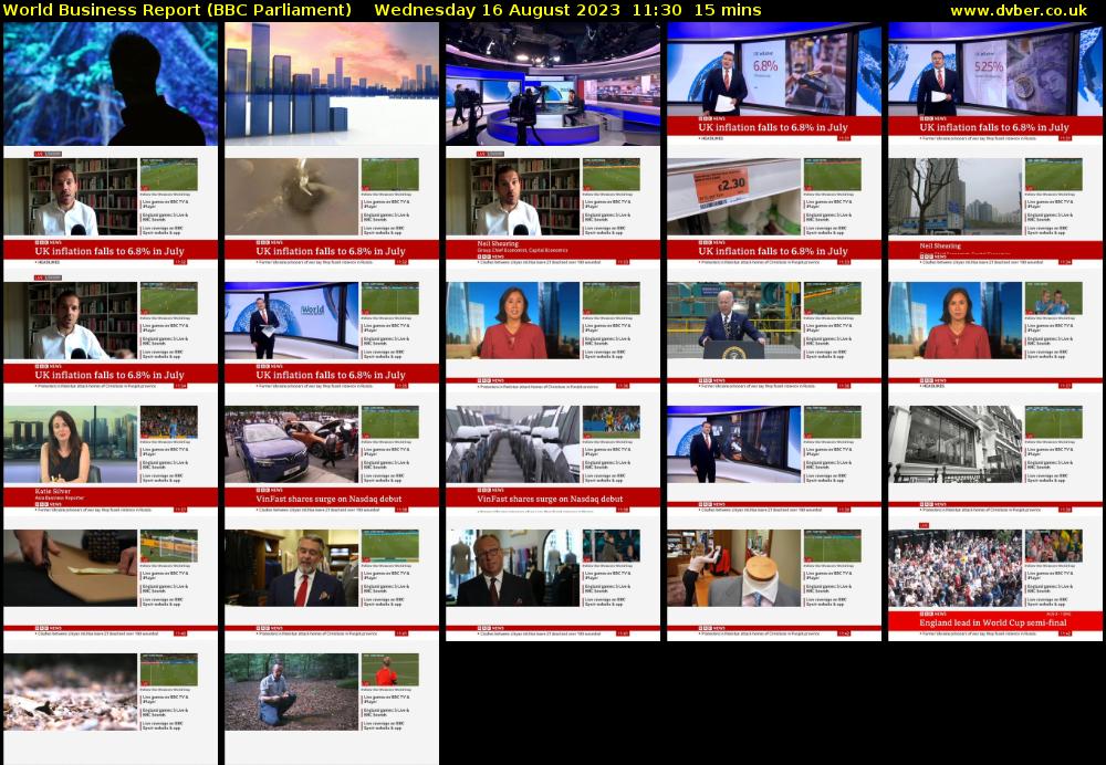 World Business Report (BBC Parliament) Wednesday 16 August 2023 11:30 - 11:45