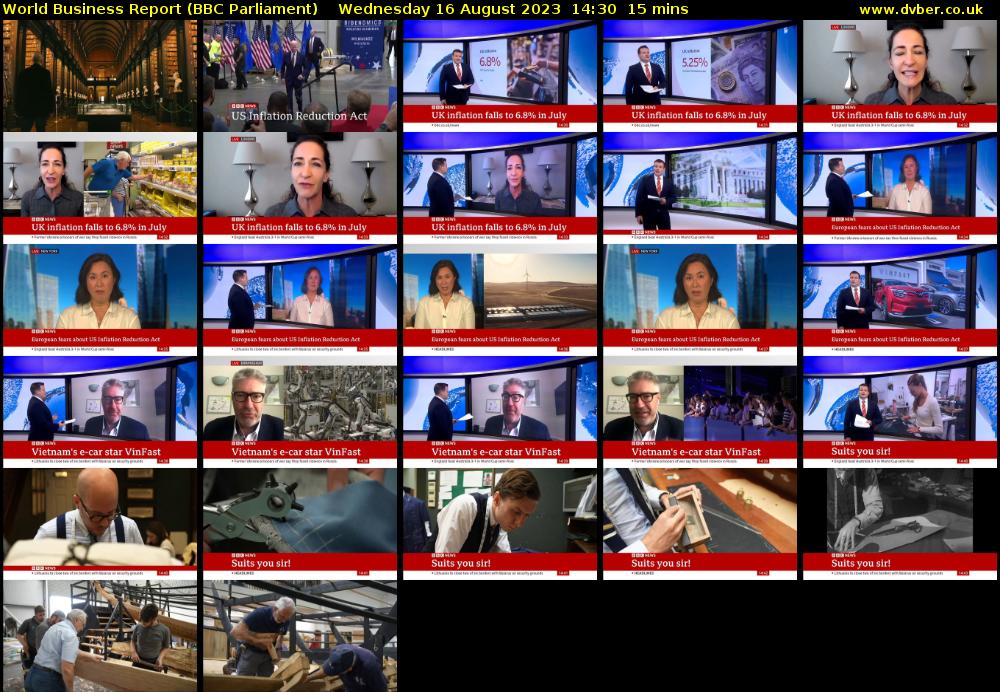 World Business Report (BBC Parliament) Wednesday 16 August 2023 14:30 - 14:45