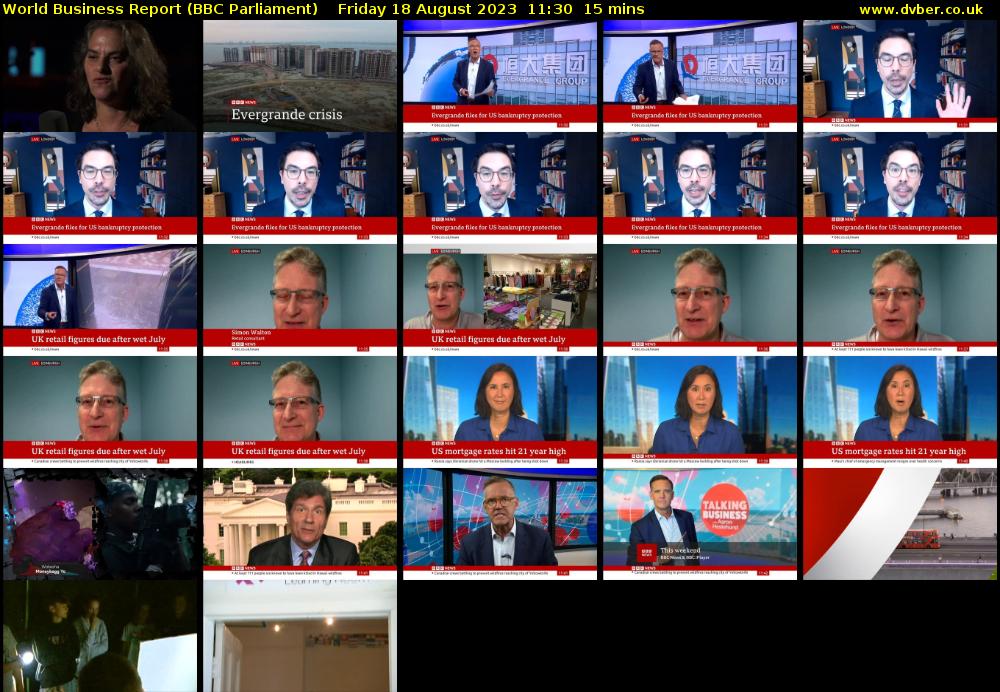 World Business Report (BBC Parliament) Friday 18 August 2023 11:30 - 11:45