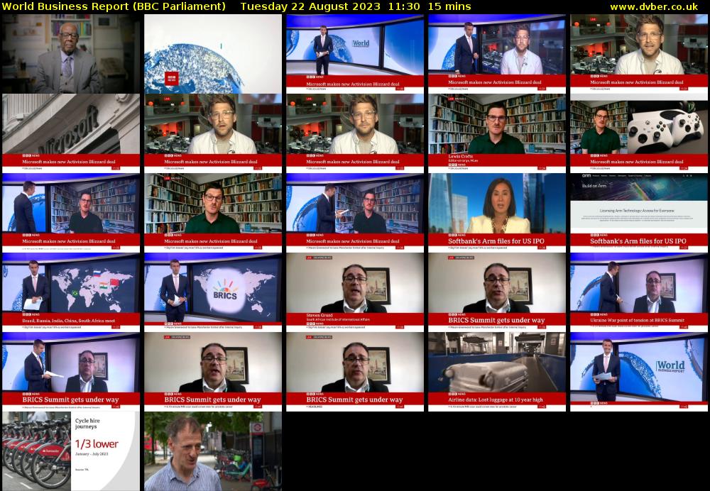 World Business Report (BBC Parliament) Tuesday 22 August 2023 11:30 - 11:45